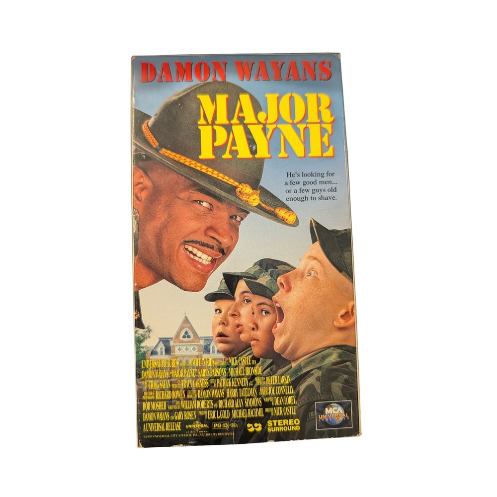 Major Payne VHS Damon Wayans 1995 Comedy Movie MCA Universal Nostalgia 90s